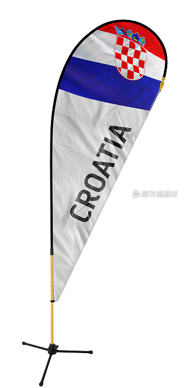 克罗地亚国旗和名称上的羽毛旗帜/弓旗
